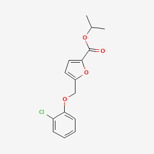 molecular formula C15H15ClO4 B4574856 5-[(2-氯苯氧基)甲基]-2-呋喃酸异丙酯 