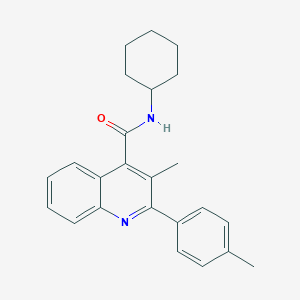 molecular formula C24H26N2O B457487 N-cyclohexyl-3-methyl-2-(4-methylphenyl)quinoline-4-carboxamide 