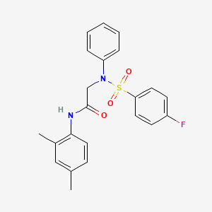 N~1~-(2,4-dimethylphenyl)-N~2~-[(4-fluorophenyl)sulfonyl]-N~2~-phenylglycinamide