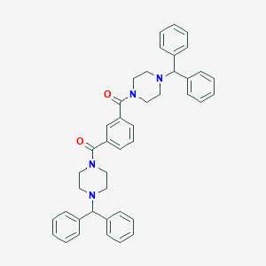 molecular formula C42H42N4O2 B457492 Benzene-1,3-diylbis{[4-(diphenylmethyl)piperazin-1-yl]methanone} 