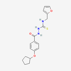 2-[4-(cyclopentyloxy)benzoyl]-N-(2-furylmethyl)hydrazinecarbothioamide