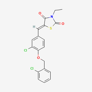 5-{3-chloro-4-[(2-chlorobenzyl)oxy]benzylidene}-3-ethyl-1,3-thiazolidine-2,4-dione