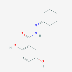 molecular formula C14H18N2O3 B4574961 2,5-dihydroxy-N'-(2-methylcyclohexylidene)benzohydrazide 