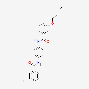 3-butoxy-N-{4-[(3-chlorobenzoyl)amino]phenyl}benzamide