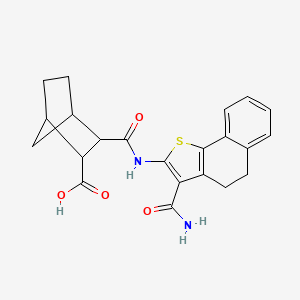 3-[(3-Carbamoyl-4,5-dihydronaphtho[1,2-b]thiophen-2-yl)carbamoyl]bicyclo[2.2.1]heptane-2-carboxylic acid