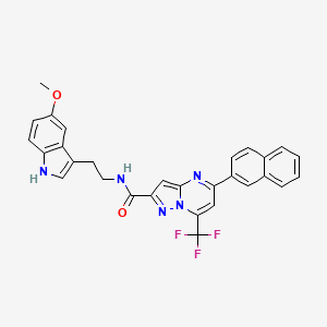 N-[2-(5-methoxy-1H-indol-3-yl)ethyl]-5-(2-naphthyl)-7-(trifluoromethyl)pyrazolo[1,5-a]pyrimidine-2-carboxamide