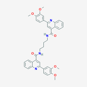 2-(3,4-dimethoxyphenyl)-N-[4-({[2-(3,4-dimethoxyphenyl)-4-quinolinyl]carbonyl}amino)butyl]-4-quinolinecarboxamide