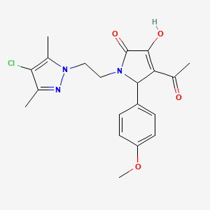 4-acetyl-1-[2-(4-chloro-3,5-dimethyl-1H-pyrazol-1-yl)ethyl]-3-hydroxy-5-(4-methoxyphenyl)-1,5-dihydro-2H-pyrrol-2-one