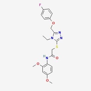 N-(2,4-dimethoxyphenyl)-2-({4-ethyl-5-[(4-fluorophenoxy)methyl]-4H-1,2,4-triazol-3-yl}thio)acetamide