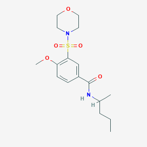 4-methoxy-3-(morpholin-4-ylsulfonyl)-N-(pentan-2-yl)benzamide