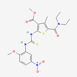 methyl 5-[(diethylamino)carbonyl]-2-({[(2-methoxy-5-nitrophenyl)amino]carbonothioyl}amino)-4-methyl-3-thiophenecarboxylate