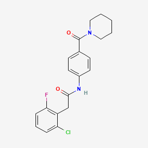 molecular formula C20H20ClFN2O2 B4575030 2-(2-氯-6-氟苯基)-N-[4-(1-哌啶羰基)苯基]乙酰胺 