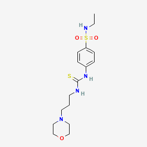 N-ethyl-4-[({[3-(4-morpholinyl)propyl]amino}carbonothioyl)amino]benzenesulfonamide