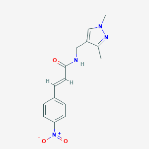 molecular formula C15H16N4O3 B457504 N-[(1,3-dimethyl-1H-pyrazol-4-yl)methyl]-3-{4-nitrophenyl}acrylamide 