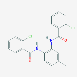 molecular formula C21H16Cl2N2O2 B457505 2-chloro-N-{2-[(2-chlorobenzoyl)amino]-5-methylphenyl}benzamide 