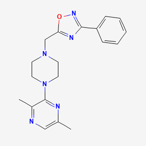 2,5-dimethyl-3-{4-[(3-phenyl-1,2,4-oxadiazol-5-yl)methyl]-1-piperazinyl}pyrazine