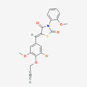 5-[3-bromo-5-methoxy-4-(2-propyn-1-yloxy)benzylidene]-3-(2-methoxyphenyl)-1,3-thiazolidine-2,4-dione