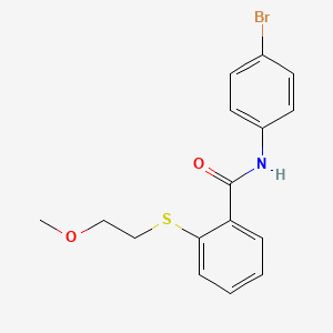 N-(4-bromophenyl)-2-[(2-methoxyethyl)sulfanyl]benzamide