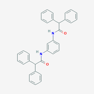 molecular formula C34H28N2O2 B457509 N-{3-[(diphenylacetyl)amino]phenyl}-2,2-diphenylacetamide 