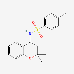 molecular formula C18H21NO3S B4575098 N-(2,2-二甲基-3,4-二氢-2H-色满-4-基)-4-甲基苯磺酰胺 