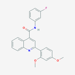 molecular formula C24H19FN2O3 B457510 2-(2,4-dimethoxyphenyl)-N-(3-fluorophenyl)quinoline-4-carboxamide 