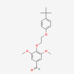 molecular formula C21H26O5 B4575107 4-[2-(4-tert-butylphenoxy)ethoxy]-3,5-dimethoxybenzaldehyde 