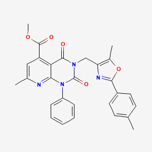 METHYL 7-METHYL-3-{[5-METHYL-2-(4-METHYLPHENYL)-1,3-OXAZOL-4-YL]METHYL}-2,4-DIOXO-1-PHENYL-1H,2H,3H,4H-PYRIDO[2,3-D]PYRIMIDINE-5-CARBOXYLATE