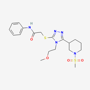 2-({4-(2-methoxyethyl)-5-[1-(methylsulfonyl)-3-piperidinyl]-4H-1,2,4-triazol-3-yl}thio)-N-phenylacetamide