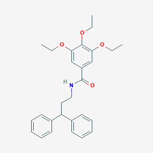molecular formula C28H33NO4 B457514 N-(3,3-diphenylpropyl)-3,4,5-triethoxybenzamide 