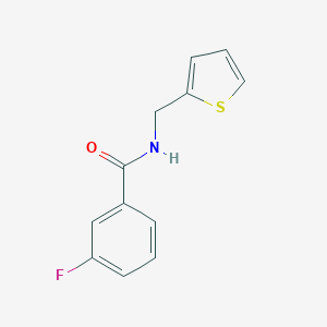molecular formula C12H10FNOS B457515 3-fluoro-N-(thiophen-2-ylmethyl)benzamide 