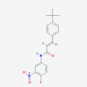 molecular formula C19H19FN2O3 B457516 3-(4-tert-butylphenyl)-N-{4-fluoro-3-nitrophenyl}acrylamide 