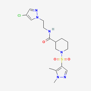 N-[2-(4-chloro-1H-pyrazol-1-yl)ethyl]-1-[(1,5-dimethyl-1H-pyrazol-4-yl)sulfonyl]-3-piperidinecarboxamide