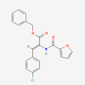 molecular formula C21H16ClNO4 B4575221 benzyl 3-(4-chlorophenyl)-2-(2-furoylamino)acrylate 