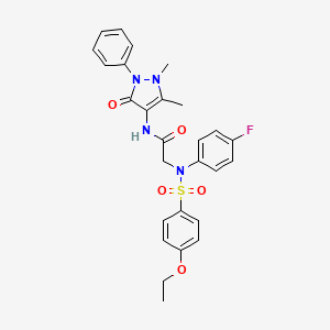 N~1~-(1,5-dimethyl-3-oxo-2-phenyl-2,3-dihydro-1H-pyrazol-4-yl)-N~2~-[(4-ethoxyphenyl)sulfonyl]-N~2~-(4-fluorophenyl)glycinamide