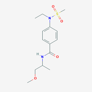 molecular formula C14H22N2O4S B4575234 4-[乙基（甲磺酰）氨基]-N-(2-甲氧基-1-甲基乙基)苯甲酰胺 