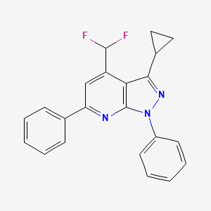 3-cyclopropyl-4-(difluoromethyl)-1,6-diphenyl-1H-pyrazolo[3,4-b]pyridine