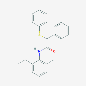molecular formula C24H25NOS B457526 N-(2-isopropyl-6-methylphenyl)-2-phenyl-2-(phenylsulfanyl)acetamide 