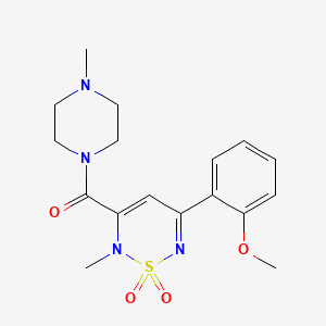 5-(2-methoxyphenyl)-2-methyl-3-[(4-methyl-1-piperazinyl)carbonyl]-2H-1,2,6-thiadiazine 1,1-dioxide