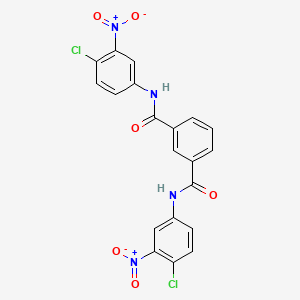 molecular formula C20H12Cl2N4O6 B4575268 1-N,3-N-bis(4-chloro-3-nitrophenyl)benzene-1,3-dicarboxamide 