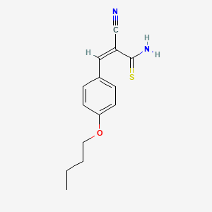 3-(4-butoxyphenyl)-2-cyano-2-propenethioamide