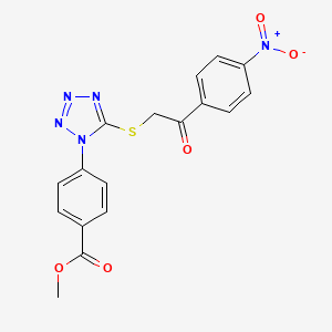 METHYL 4-(5-{[2-(4-NITROPHENYL)-2-OXOETHYL]SULFANYL}-1H-1,2,3,4-TETRAZOL-1-YL)BENZOATE