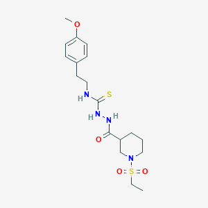 2-{[1-(ethylsulfonyl)-3-piperidinyl]carbonyl}-N-[2-(4-methoxyphenyl)ethyl]hydrazinecarbothioamide