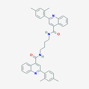 molecular formula C40H38N4O2 B457531 2-(2,4-dimethylphenyl)-N-[4-({[2-(2,4-dimethylphenyl)-4-quinolinyl]carbonyl}amino)butyl]-4-quinolinecarboxamide 