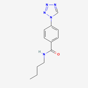 molecular formula C12H15N5O B4575317 N-丁基-4-(1H-四唑-1-基)苯甲酰胺 