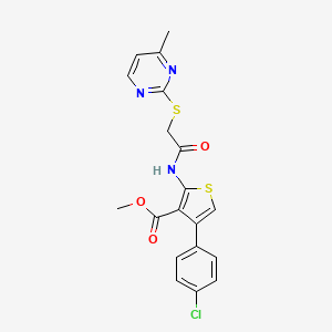 methyl 4-(4-chlorophenyl)-2-({[(4-methyl-2-pyrimidinyl)thio]acetyl}amino)-3-thiophenecarboxylate