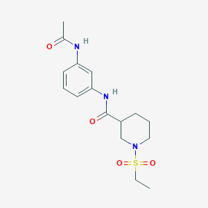 N-[3-(acetylamino)phenyl]-1-(ethylsulfonyl)-3-piperidinecarboxamide