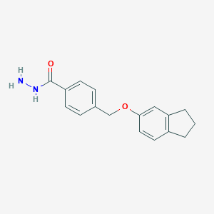 molecular formula C17H18N2O2 B457535 4-[(2,3-dihydro-1H-inden-5-yloxy)methyl]benzohydrazide CAS No. 438531-30-7