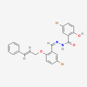 5-bromo-N'-{5-bromo-2-[(3-phenyl-2-propen-1-yl)oxy]benzylidene}-2-hydroxybenzohydrazide