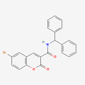 molecular formula C23H16BrNO3 B4575378 6-bromo-N-(diphenylmethyl)-2-oxo-2H-chromene-3-carboxamide 