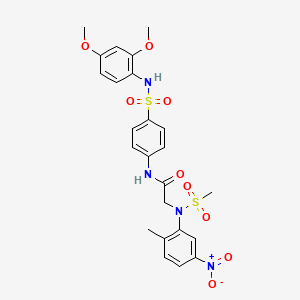 N~1~-(4-{[(2,4-dimethoxyphenyl)amino]sulfonyl}phenyl)-N~2~-(2-methyl-5-nitrophenyl)-N~2~-(methylsulfonyl)glycinamide